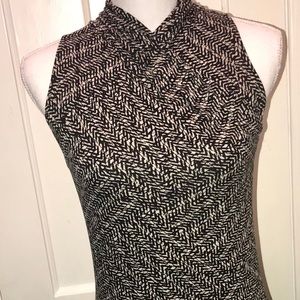 Ann Taylor High Criss Cross Neck Top